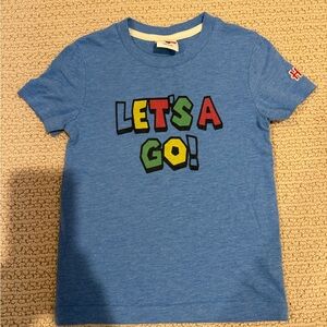 HOMAGE Kids Blue 'Let's A Go!' Graphic Tee Mario Nintendo